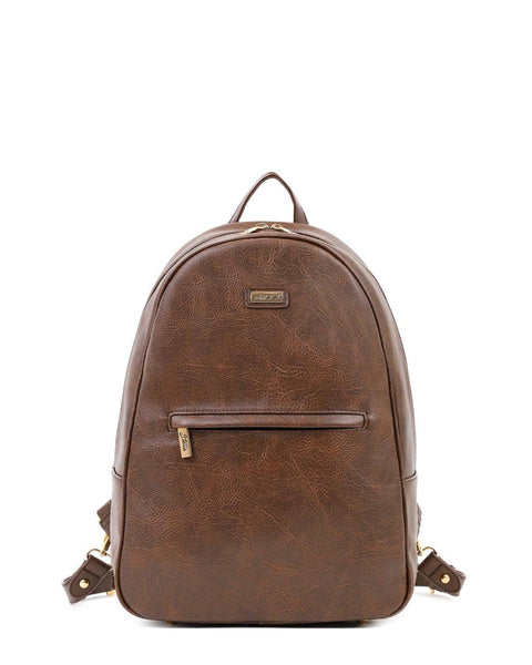 Τσάντα πλάτης DOCA σε καφέ χρώμα με εξωτερική τσέπη, αποσπώμενα/ρυθμιζόμενα λουράκια ΤΠΤ024000