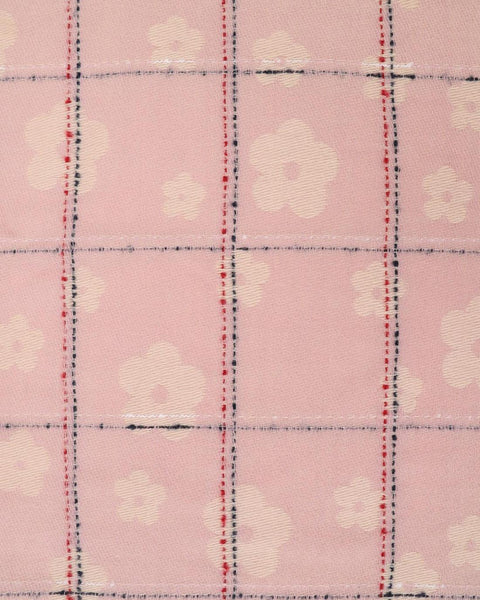 Κασκόλ- Εσάρπα σε ροζ χρώμα με καρό σχέδιο και κρόσσια.  ΦΑ028000