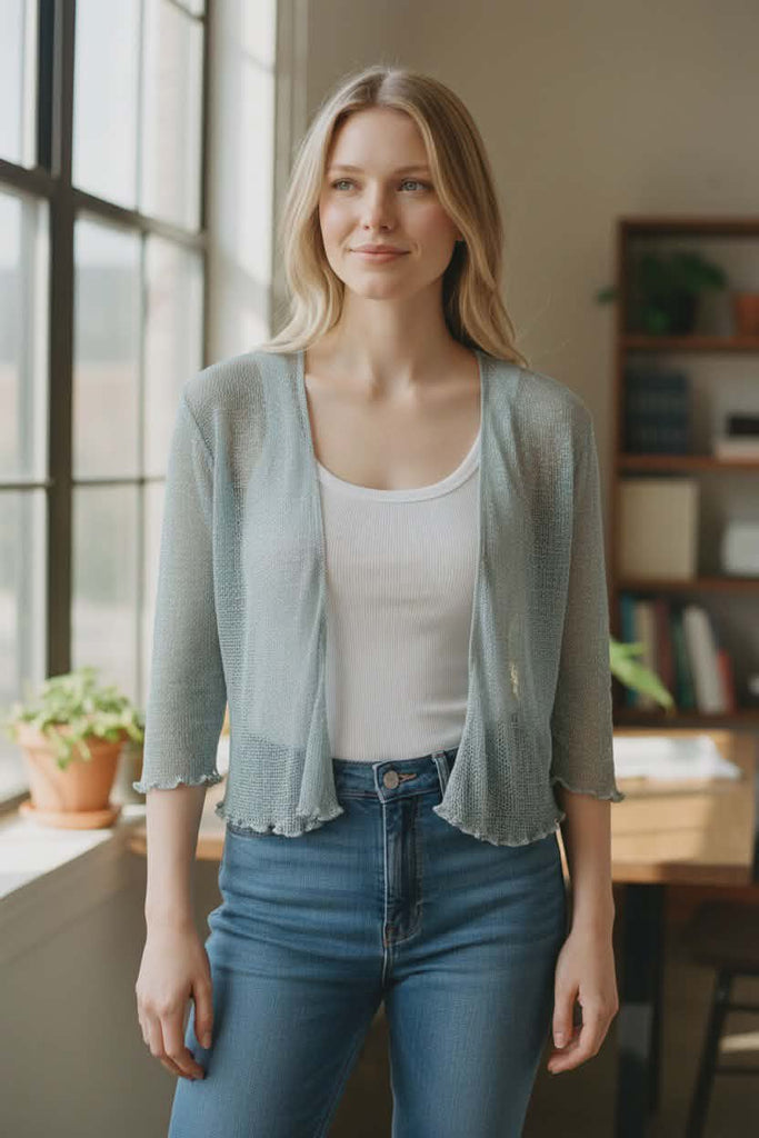 Πλεκτό ζακετάκι μπολερό  Ρ26023000