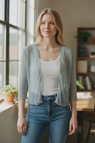 Πλεκτό ζακετάκι μπολερό  Ρ26023000