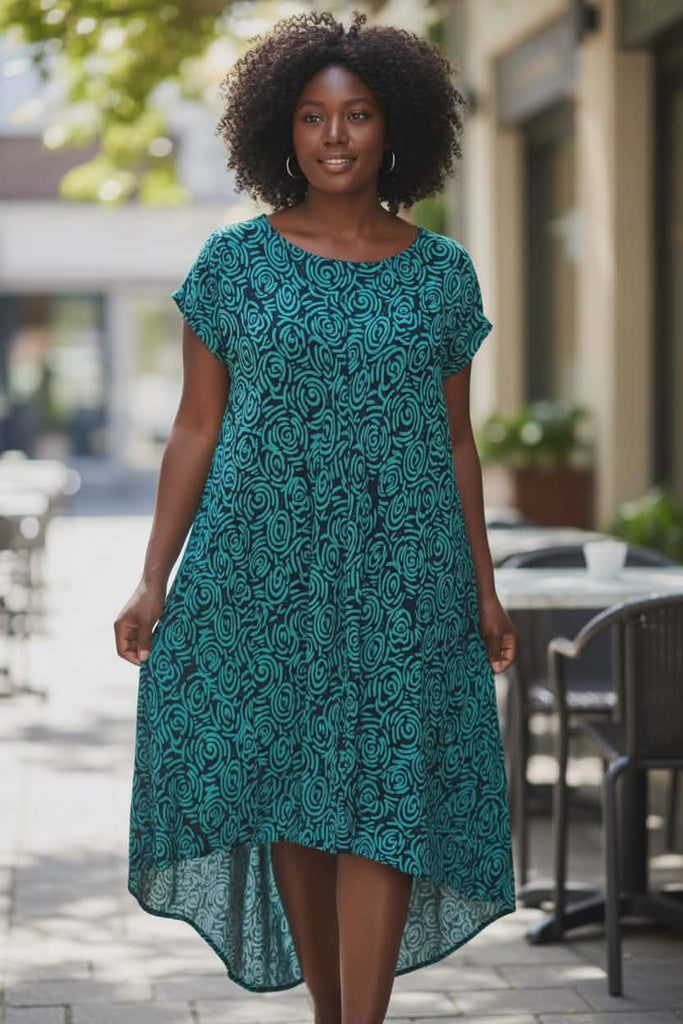 Μακρύ Φόρεμα σε έθνικ μοτίβο - 100 rayon  Ρ26035000