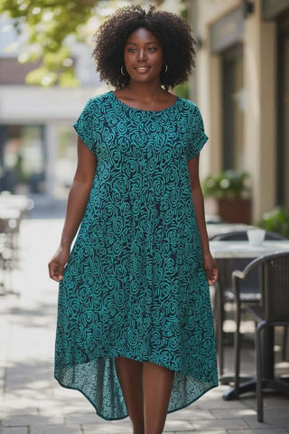 Μακρύ Φόρεμα σε έθνικ μοτίβο - 100 rayon  Ρ26035000