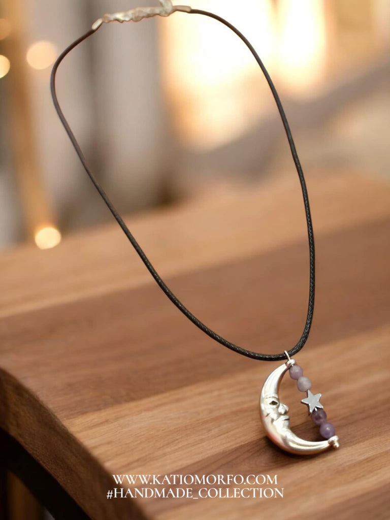 Χειροποίητο κολιέ μισοφέγγαρο. Κ274000