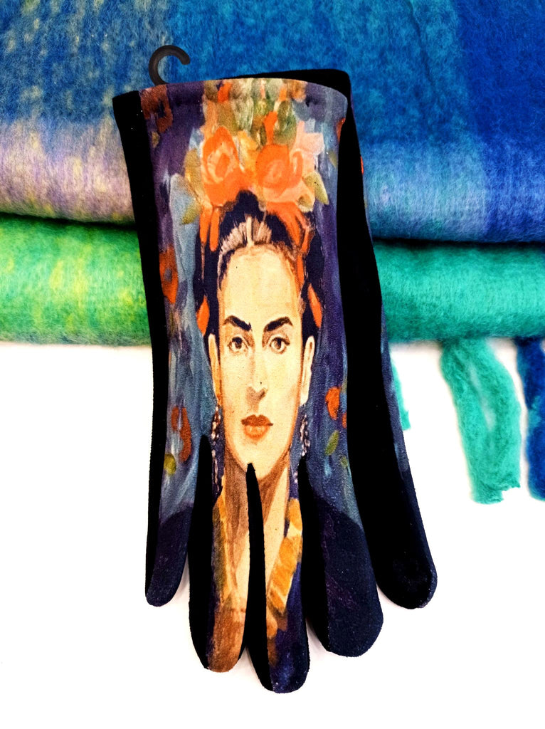 Γάντια βελουτέ με φλις επένδυση σε εντυπωσιακό σχέδιο