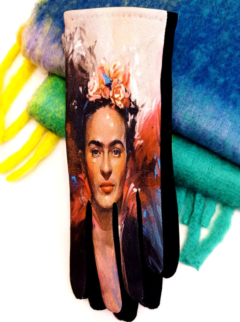 Γάντια βελουτέ με φλις επένδυση σε εντυπωσιακό σχέδιο