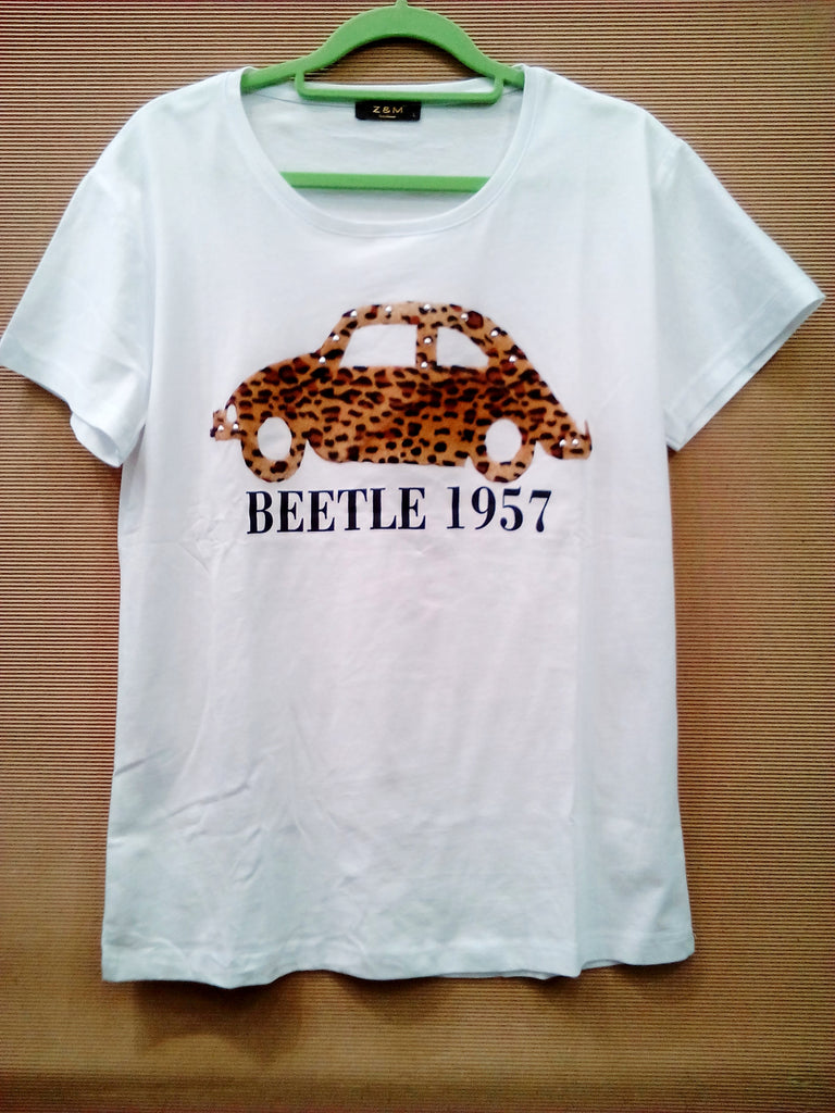 Μπλούζα με vintage animal print σχέδιο  (100% Βαμβάκι) (Κωδ:ΡΜ093900)
