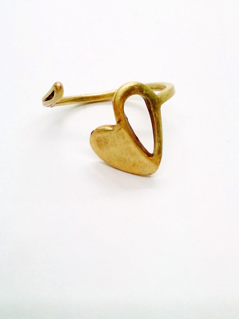 Χειροποίητο σφυρήλατο δαχτυλίδι καρδούλα (Κωδ:Δ138375)