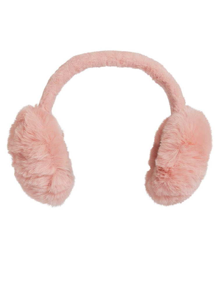 Γούνινα απαλά αυτάκια για το κρύο που διπλώνουν - ροζ