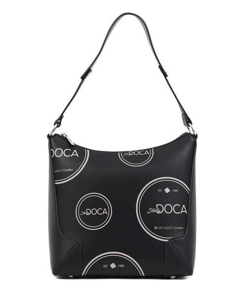 Γυναικεία τσάντα DOCA ώμου μαύρη   ΤΠΤ825000